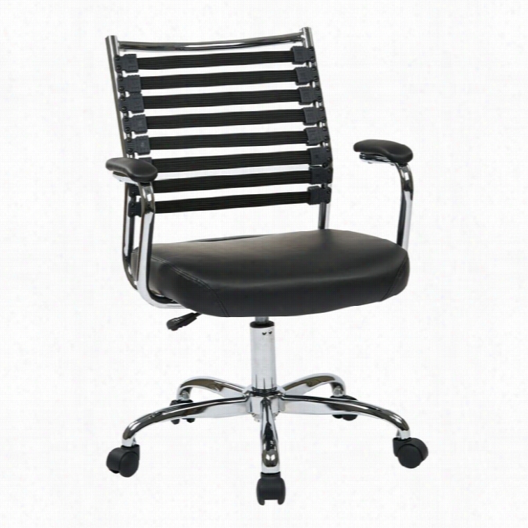 Avenue Six Randal  Black O Ffice Chair With Black Elastic Straps