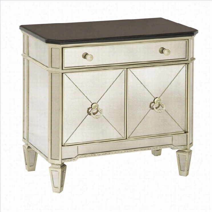 Bassett Mirror Borghese Small M Irrored Accet Chest In Silver