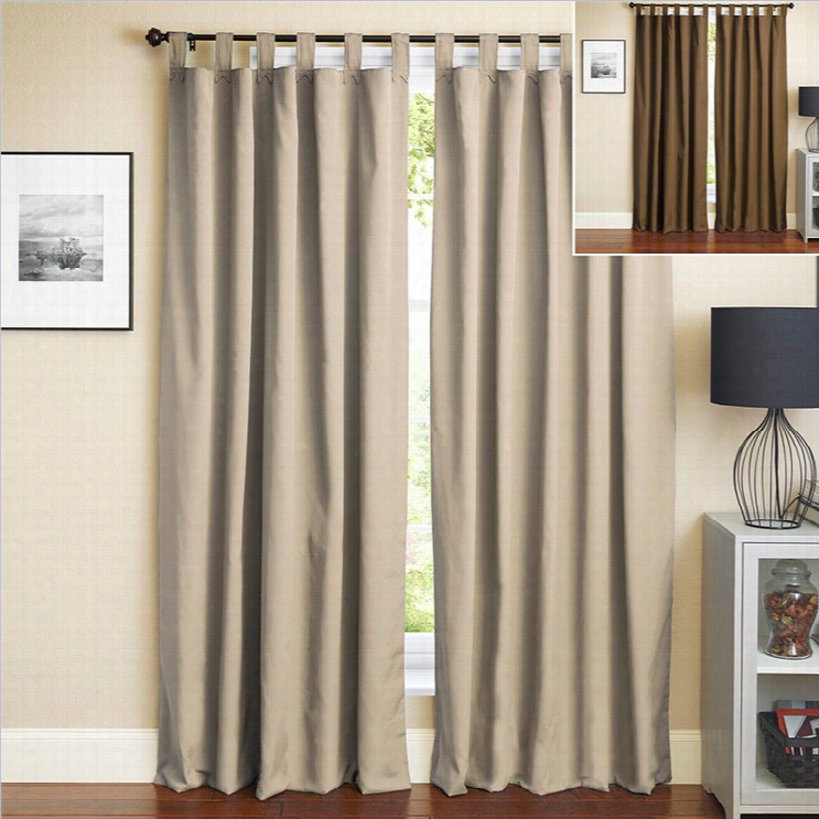 Blazi Ng Needles 84 Inch Twillcurtain Pansls In Chocolate And Toffee (set Of 2)