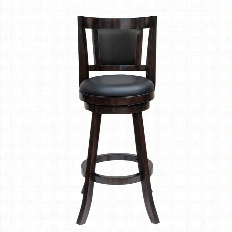 Boraam Aavianna 29 Swivel Rail Stool In Appuccino Finish