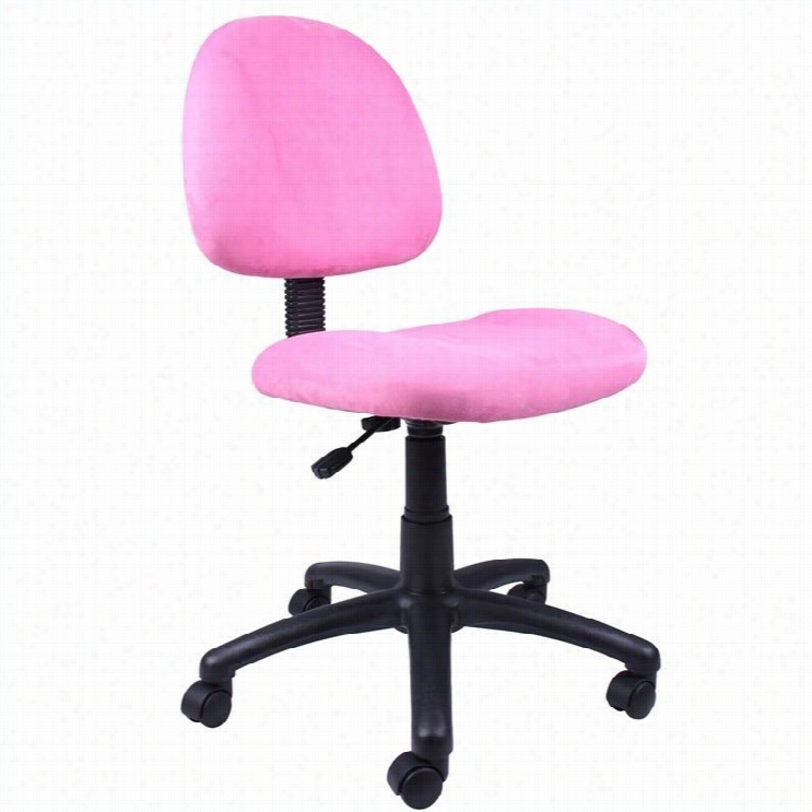 Boss Office Products Fabric Deluxe Posture Office Chair In Pink