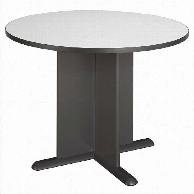Bush  Bbf 41 Round Conf Erence Table Ins Late And Graphite Grzy