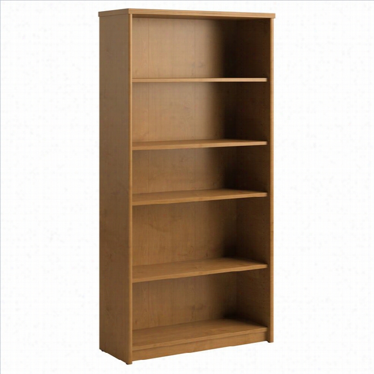 Bush Envoy 5 Shelf Wood Boofase In Natural Cherry