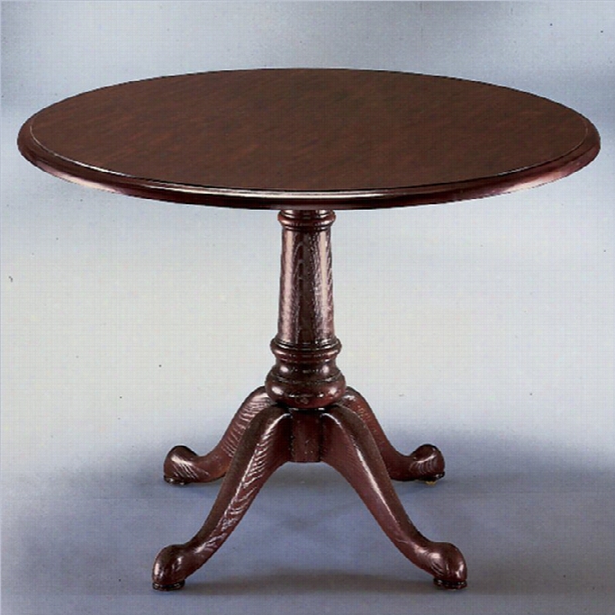 Dmi Governor Round 4' Conference Table With X-shaped Base In Mahogany