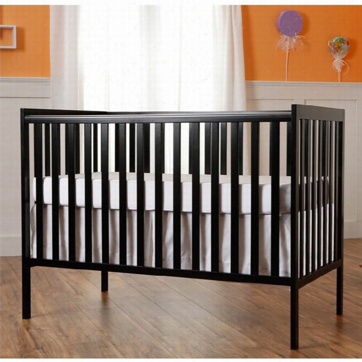 Dream On Me Ynergy 5-in-1  Convertible Crib In Black