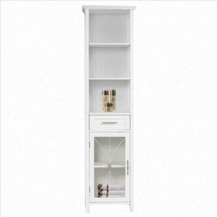 Elegant Domestic Fas Hions Delaneg 65 1-door Linn Cabinet In White