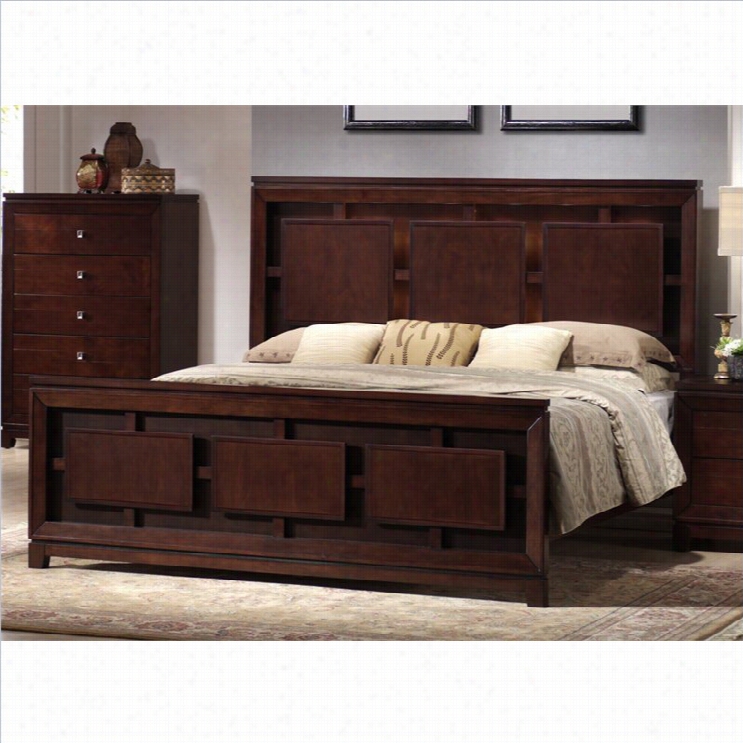 Elements Lonndon Bed In Warm Cherry-queen