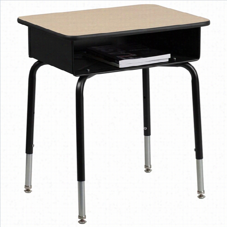 Flash Furniture Student Desk With Open Front Book Box