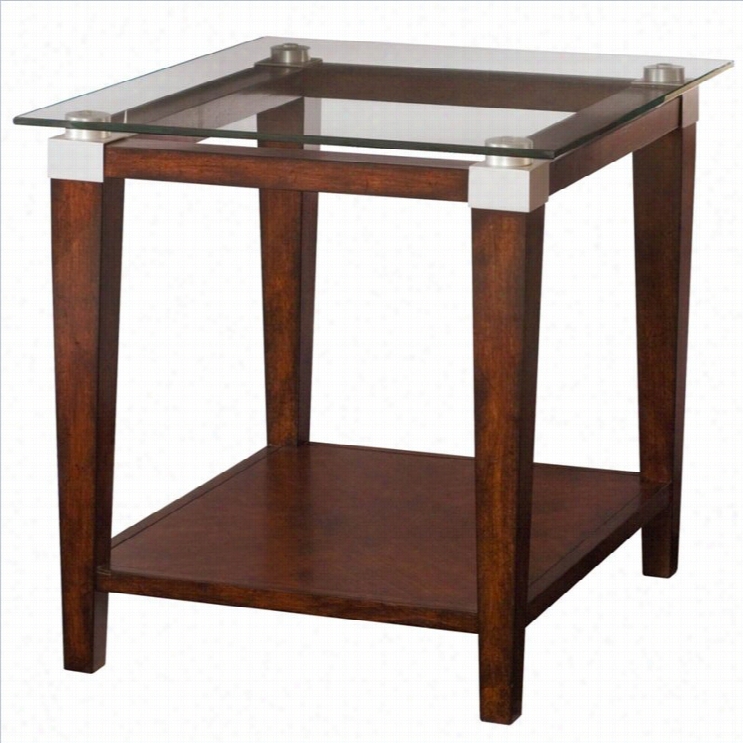 Hammary Solitaire Rectangular End Table In Rich Dark Brown