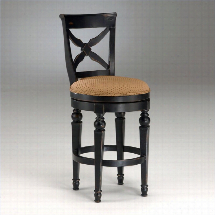 Hillsdale Northern Heights 30 Swivel Ba Stool In Black And  Honey