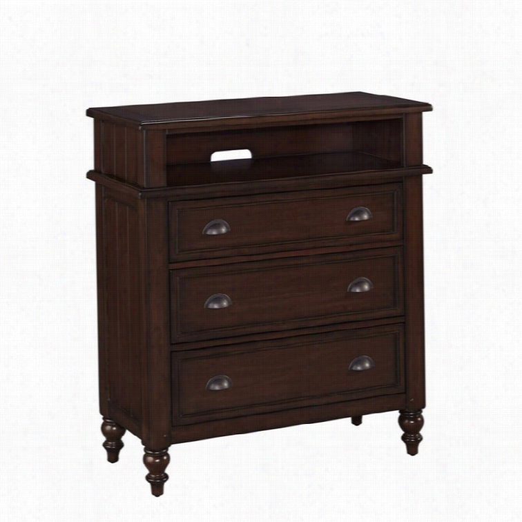 Home Styles Country Comfort 3 Drawer Media Chest In Aged Bourbon