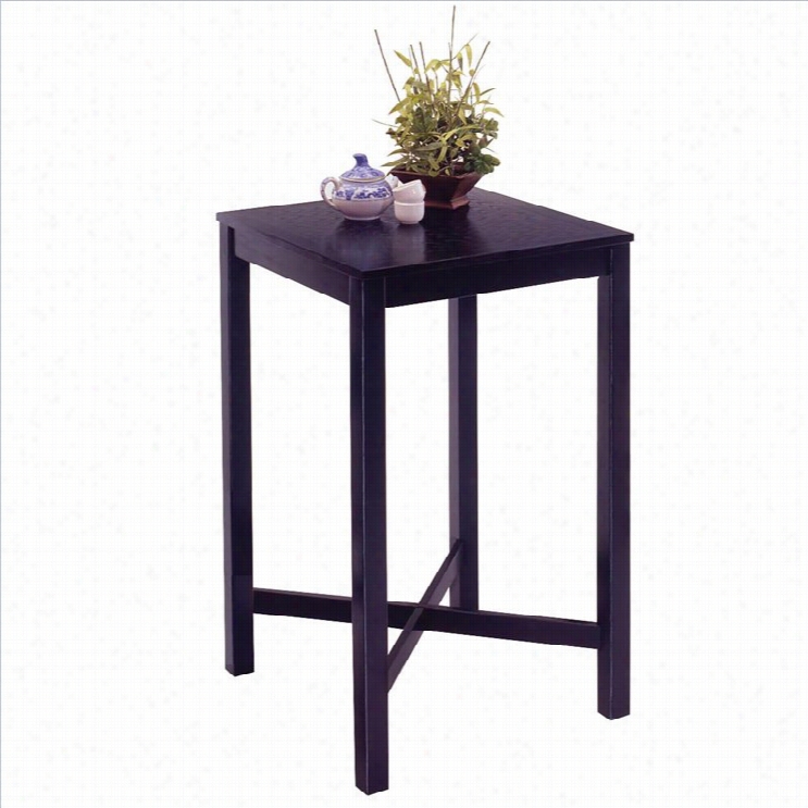 Hom Estyles Furmiture Contour Black Solid Wood Pub Table