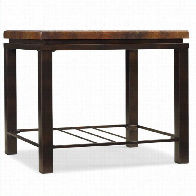 Hooker Furniture Turnbridge Metal And Cop Per End Table