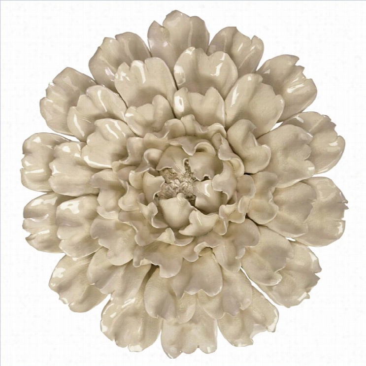 Imax Corporation Isabella Alrge Ceramic Wall Decor Blossom