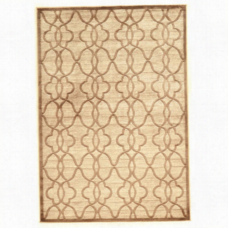 Linon Platinum Raw Iron 2' X  3' Rug In Beige And Cream