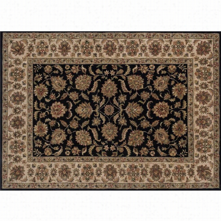 Loloi Elegante 9'3 X 13'' Hand Tufted Wool Rug In Black And Iivory