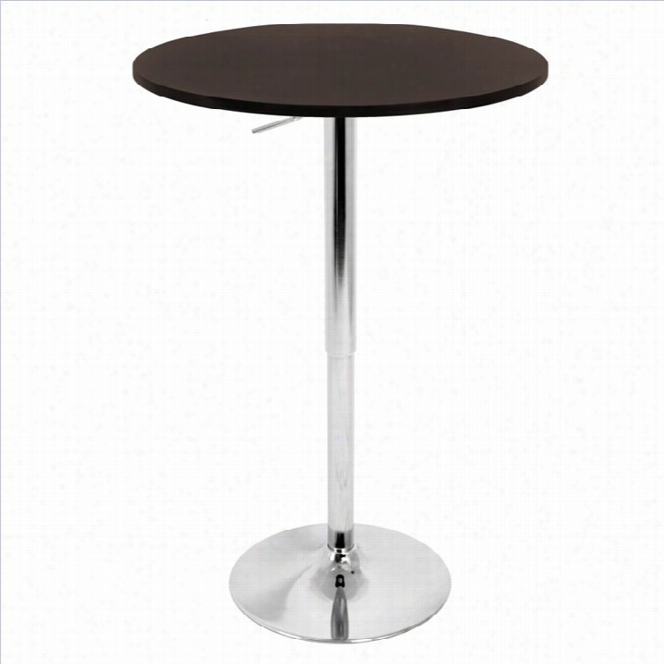 Lumisource Adjustable Bar Table With Brown Top