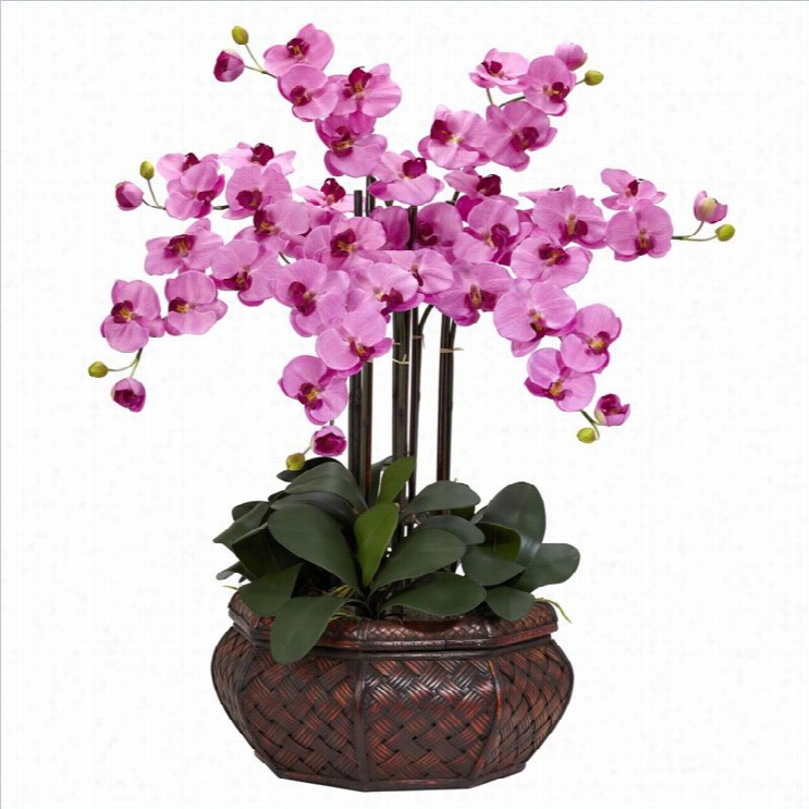 Nearly Natural Large Phalaenopsis Silk Flower Arrangement In Maube