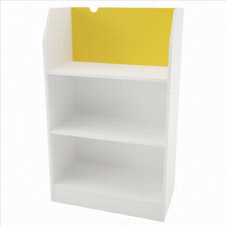 Nexera Taxi 3-shelf Bookcase Ni White And Yellow