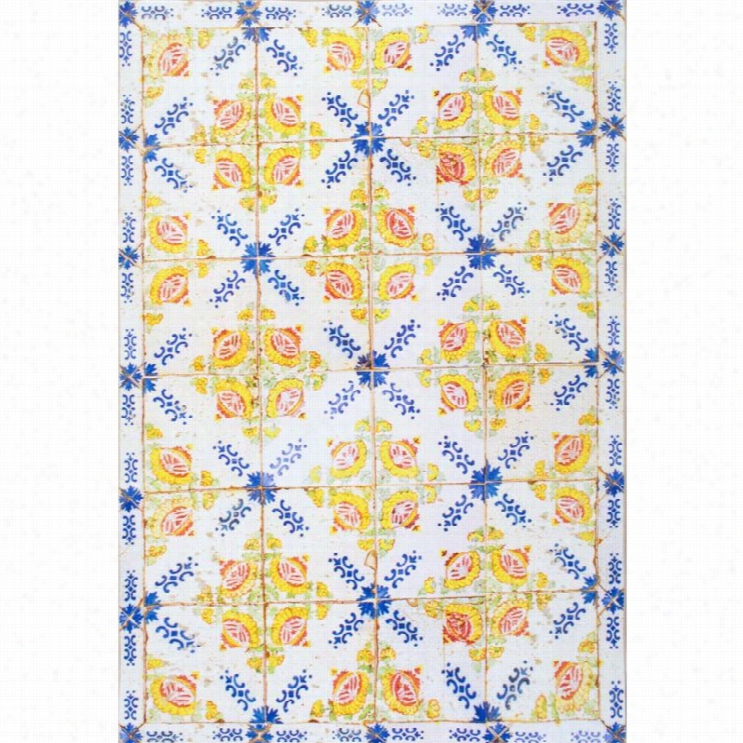 Nuloom 4' X 6' Wagoner Tiles Rug In Yellow
