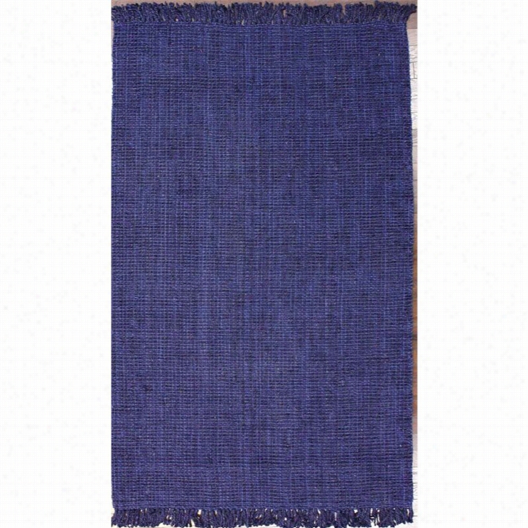 Nuloom 5' X 7' 6hand Woven Chunku Loop Jute Rug In Navy Blue