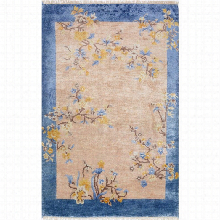 Nuloom 5' X 8' Hnad Knotted Margie Chinese Art Deco Rhg In Beige