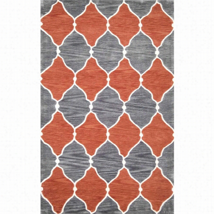 Nuloom 5' X 8' Hand Tufted Trellis Nadine Ru Gin Red