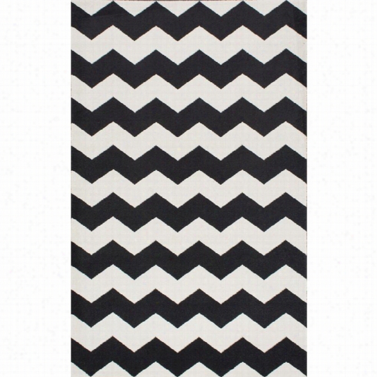 Nuuloom 7' 10 X 10' 10  Aponte Chevron Rug Inn Black