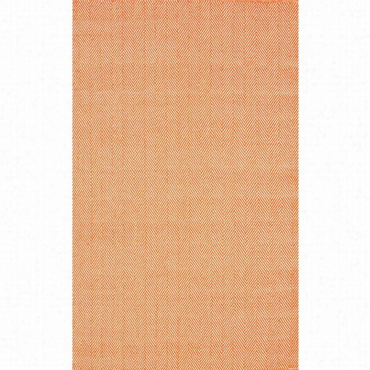 Nuloom 9' X 12' Hand Loomed Herringbone Cotton Rug In Orange