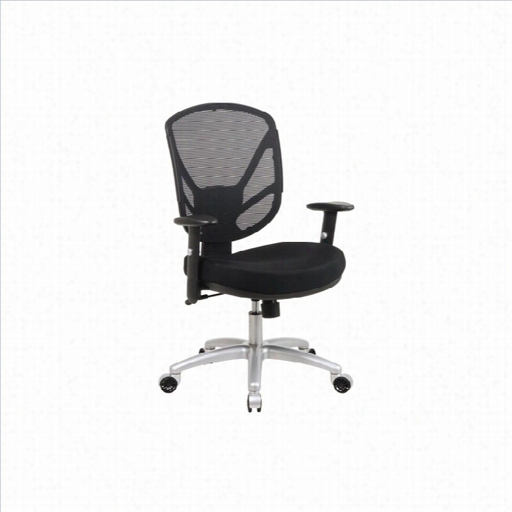 Office Star Screen Back2 -to-1 Synchro Tiltt Office Chair Wth Aluminum Finish Base