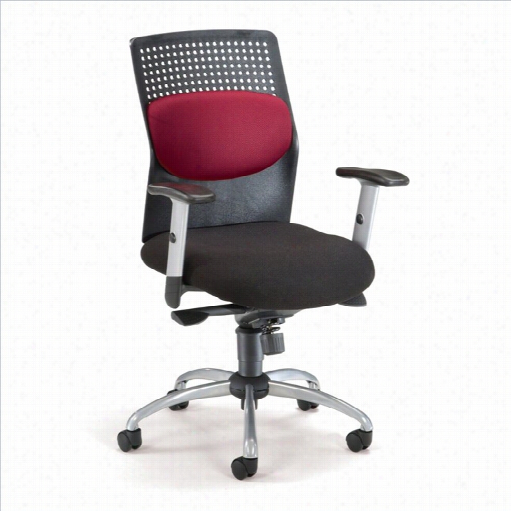 Ofm Airflo Series Eexecutive Task Office Chair In Burgundy