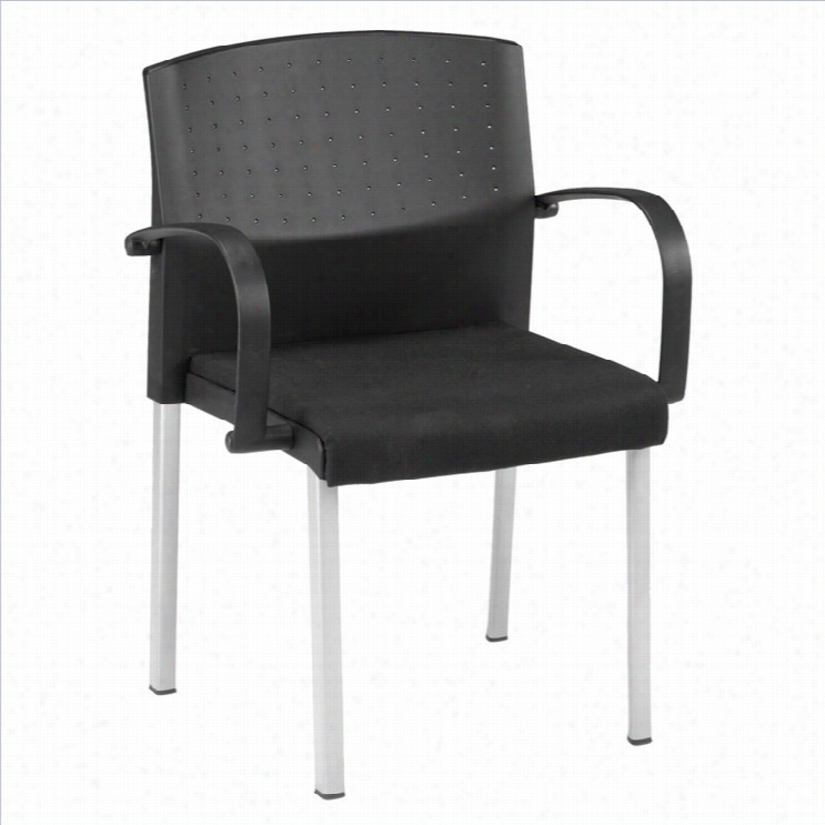 Ofm Europa Guest Chair Witn Armms In Black