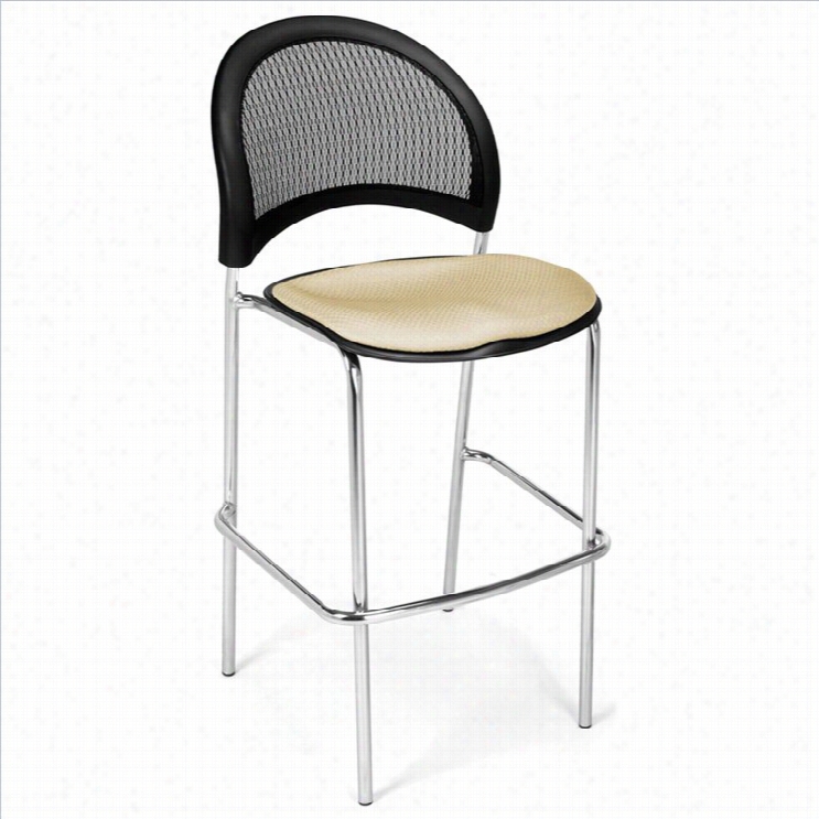 Ofm Moon 31.25 Chrome Stool In Kbaki