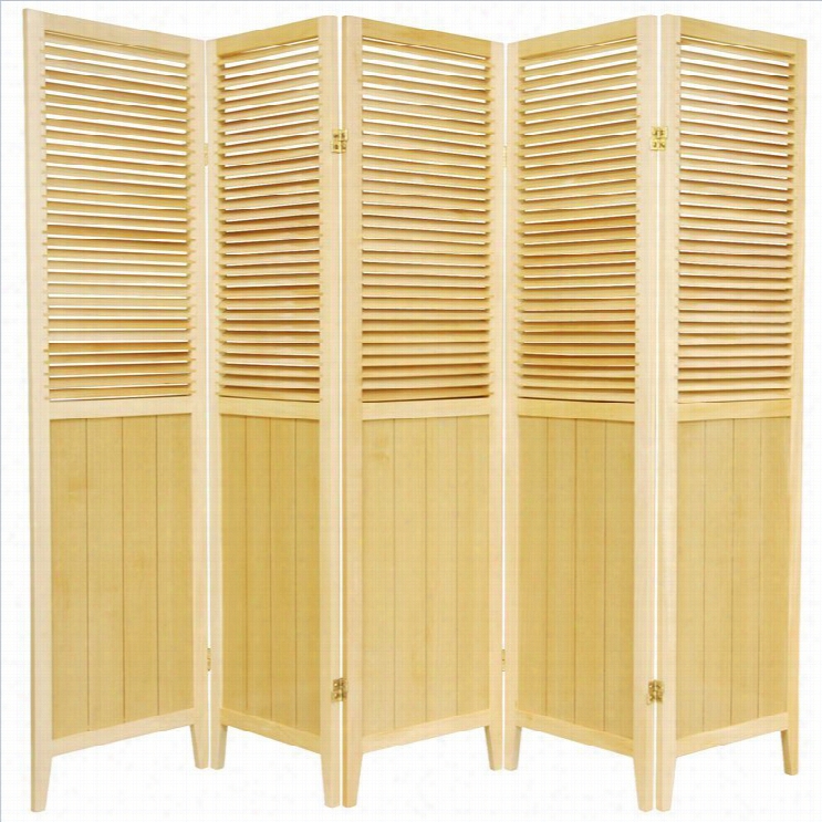 Oriental Beadbooard 5 Apnel Room Divider In Natural