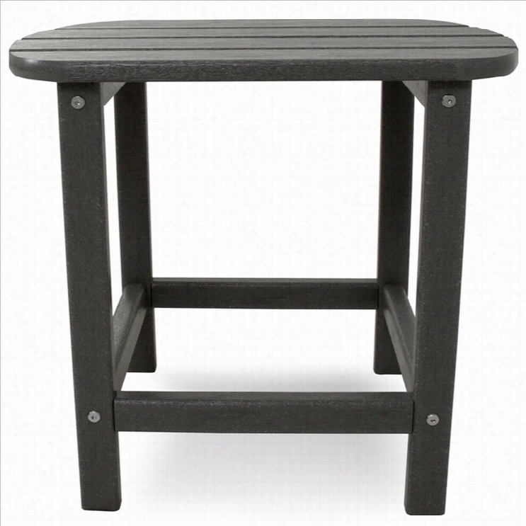 Polywood South Beach 18 Inch Indirect Table In Slate Grey