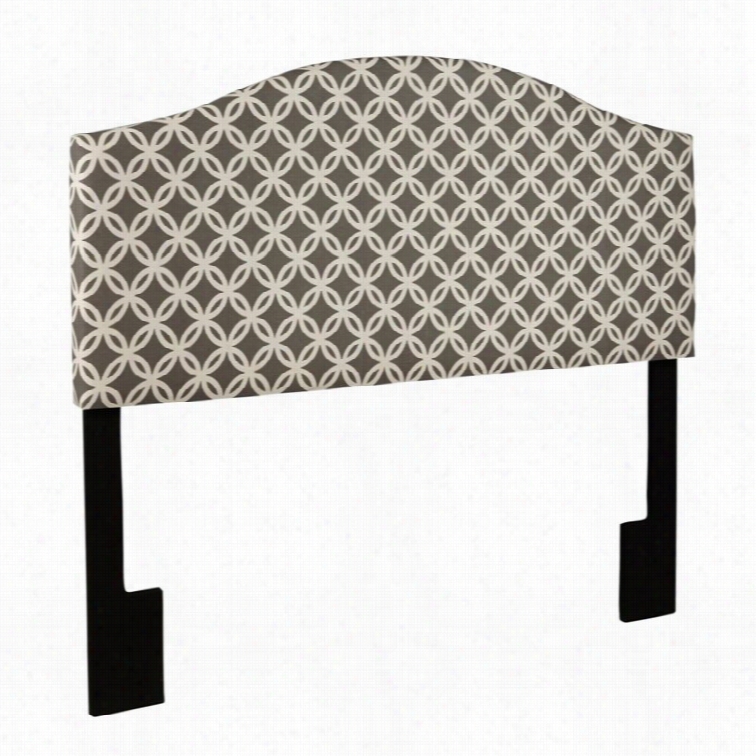 Pri Fabric Upholstered Headboard In Grey-full-queen