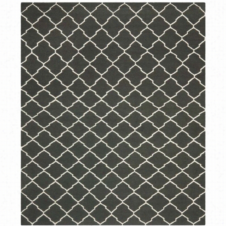 Safavieh Dhurries Chocolate Contemporary Rug - 5' X 8'