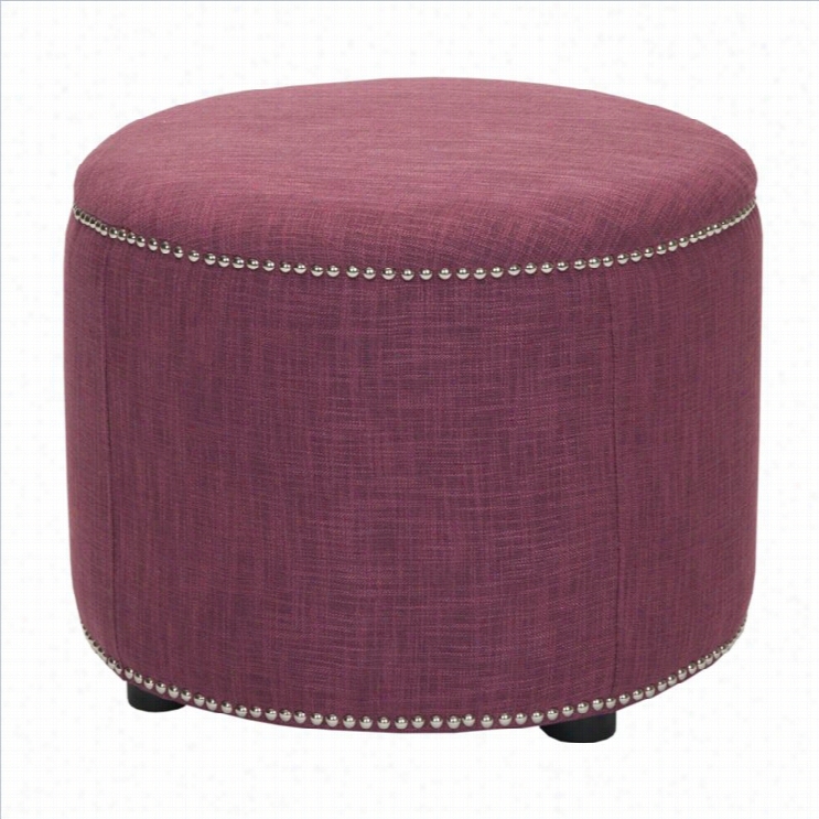 Safavieh Louis Beech Wood Ottoman In Rose