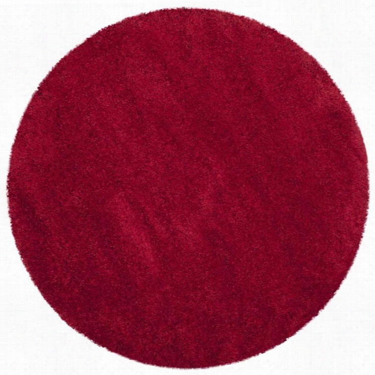 Safavieh Milan Shag Round Rug In Red