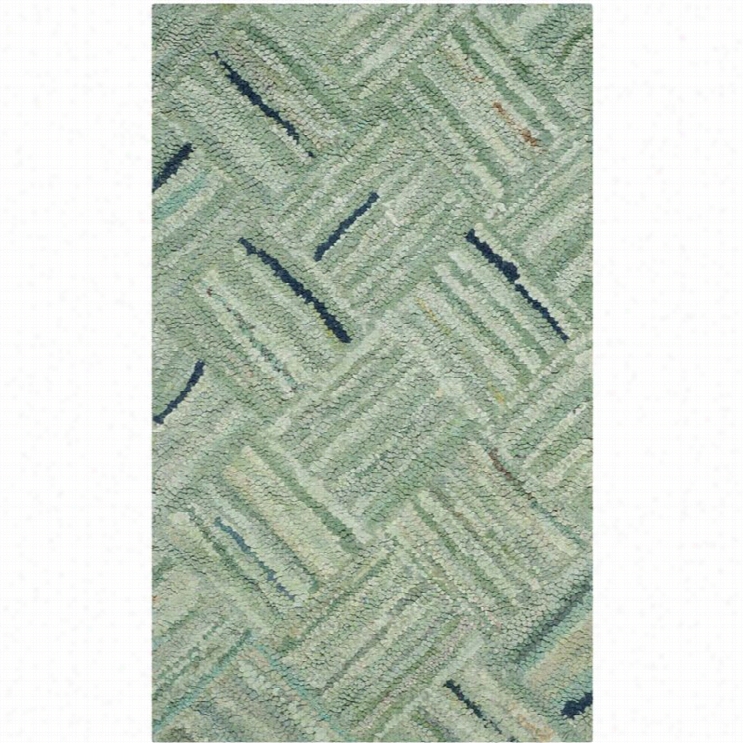 Safavieh Nantucket Green Contemporary Rug - 2' X 3'