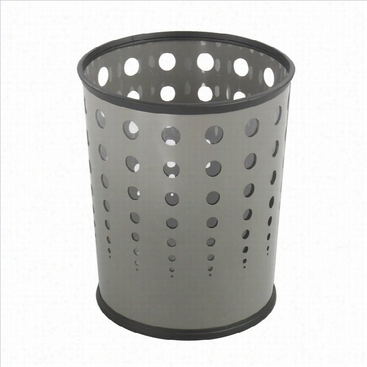 Safco Bugble Wastebasket In Gray -  Set Of 3