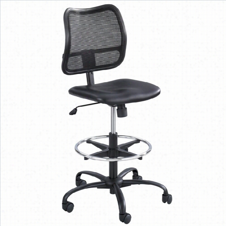 Safco Vue Heavy Duty Stool In Black Vinyl