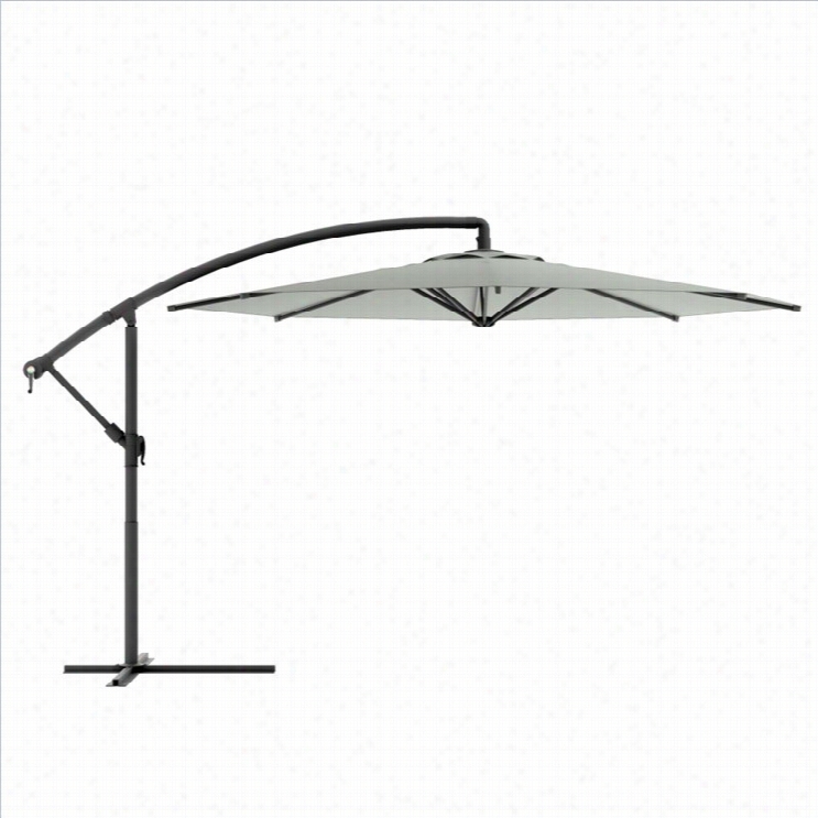 Sonax Corliving Offset Patio Umbrella In Sand Gray