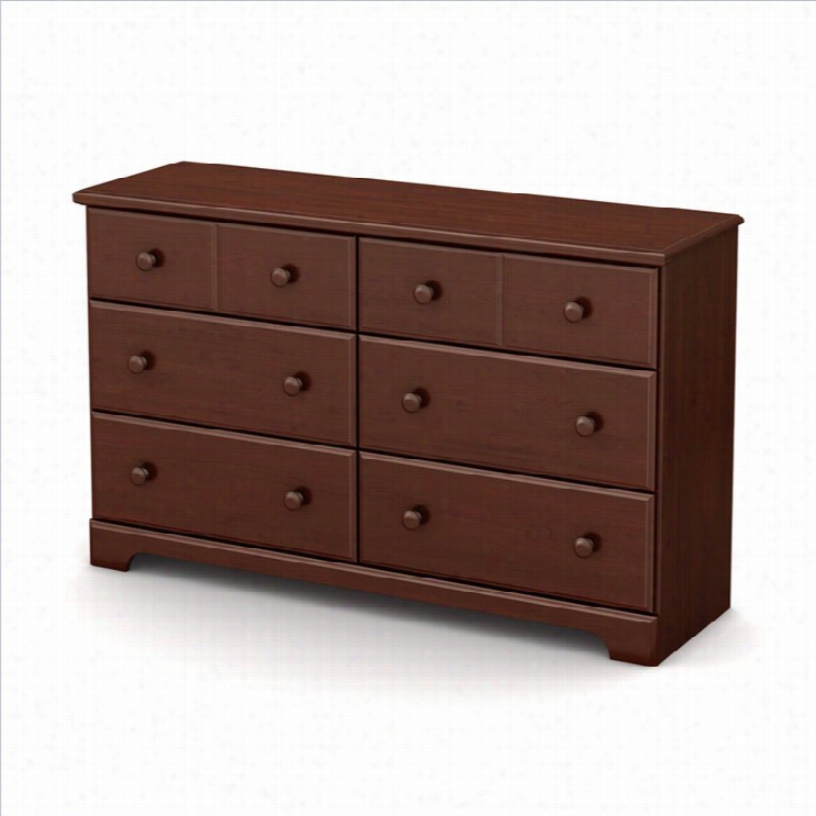 South Shore Summer Quarrel 6 Double Draewr Dresser In Royal Cchwrry