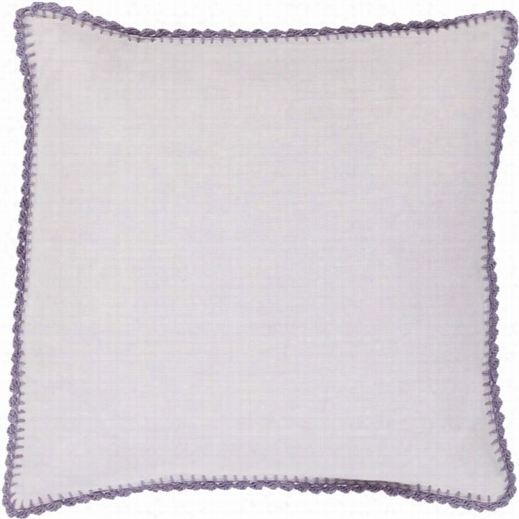 Surya Elsa Poly Fill 18 Qsuare Pillow In Purple