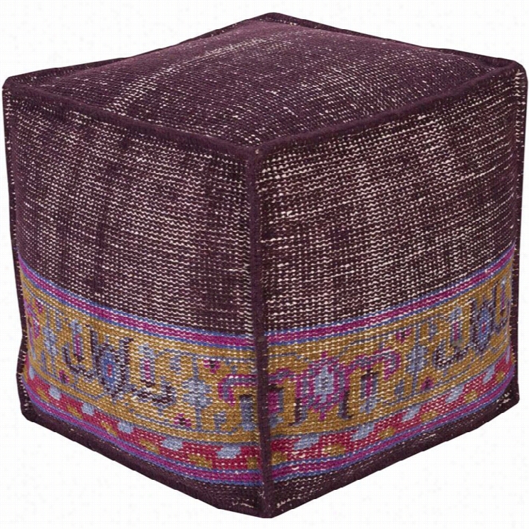 Surya Zahara Cube Pouf Otto Man In Purple