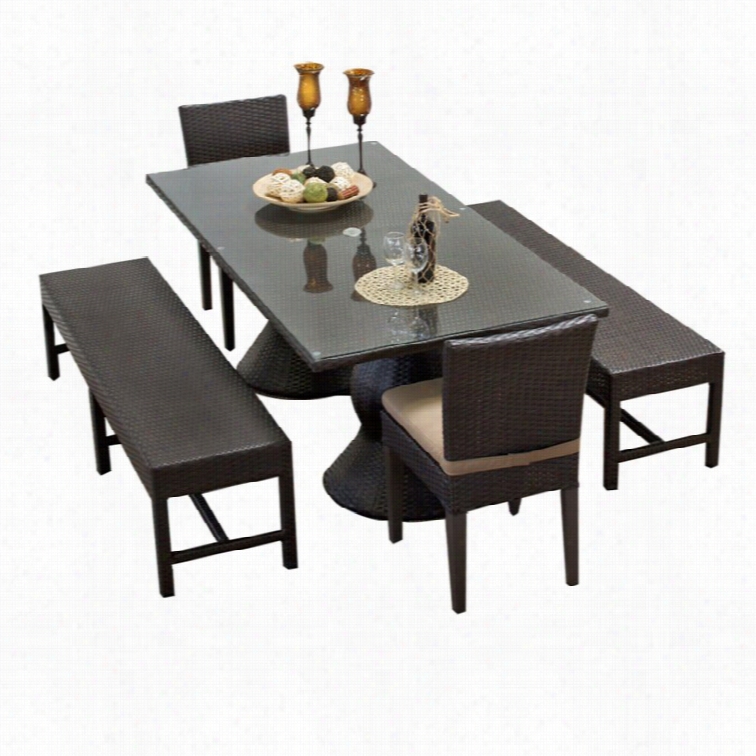 Tkc Napa 5 Piece Twig Ptio Dining Set In Wheat