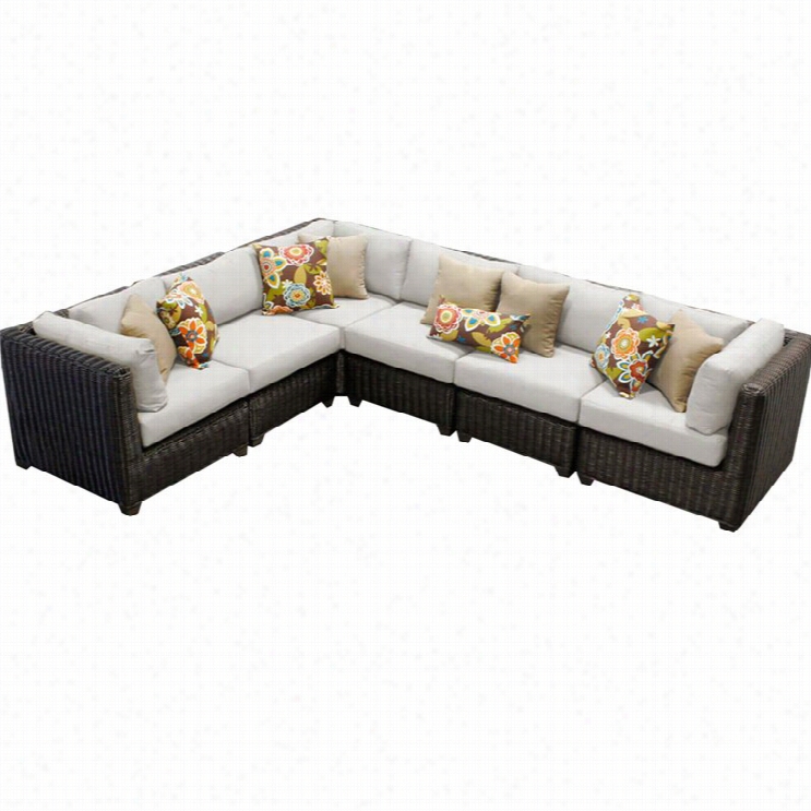 Tkc Venice 6 Piece Outdooor Wickersofa Se In Beige