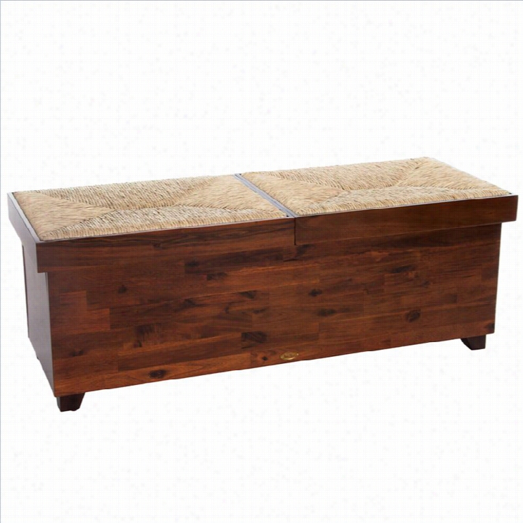 Trent  Home Roberto Storage Ottoman Coffee Table I Nmahogany