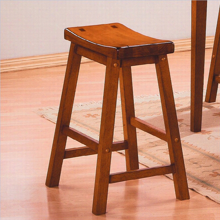 Trent Home Saddleback 18 Bar Stool In Oak (se T Of 2)